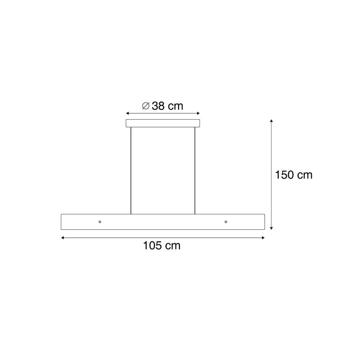 QAZQA Moderne hanglamp messing met helder glas - Catch
