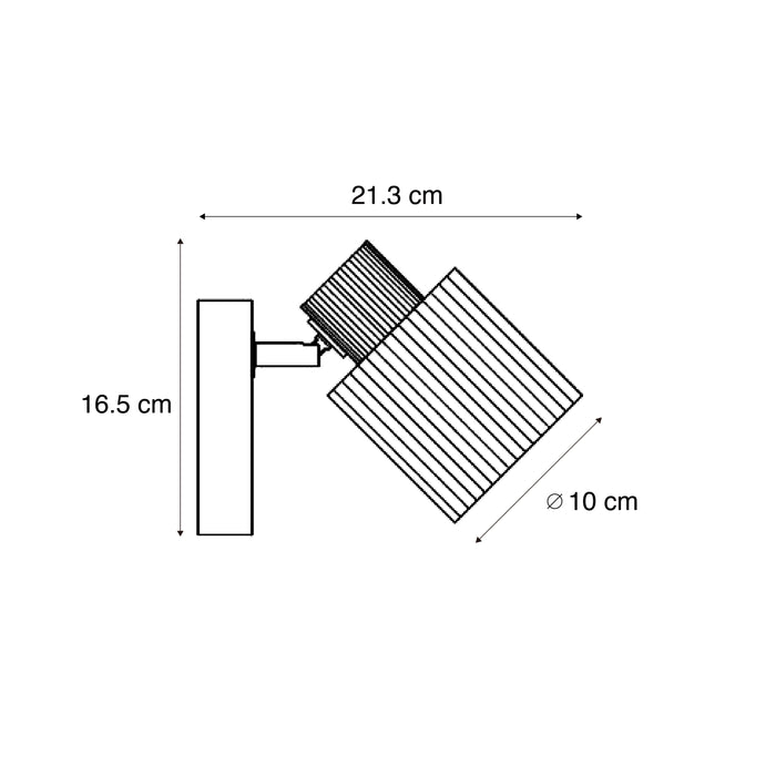 QAZQA Moderne spot hout met smoke glas draai- en kantelbaar - Gracy