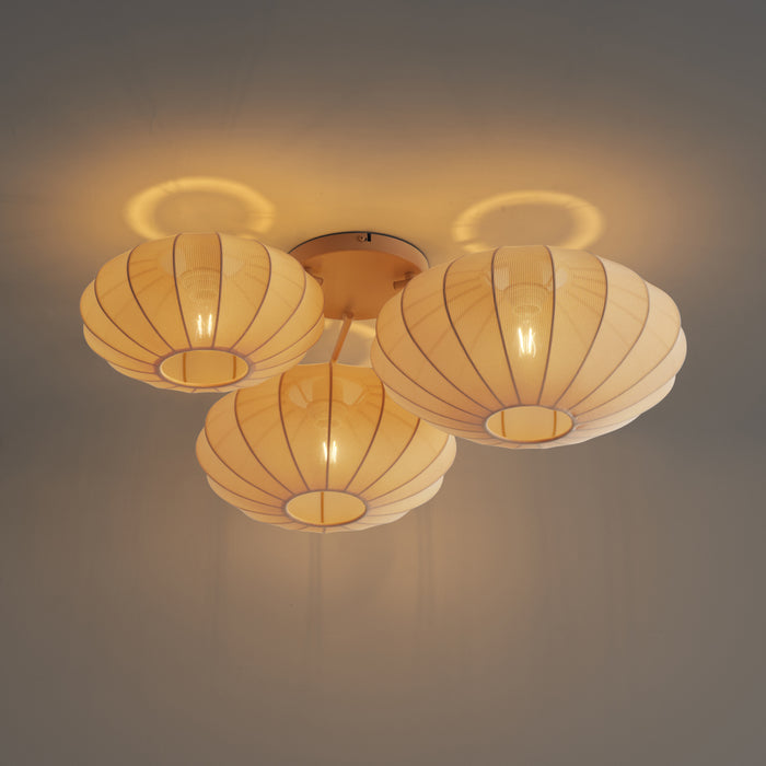 QAZQA Japandi plafondlamp beige 3-lichts - Multi Bida