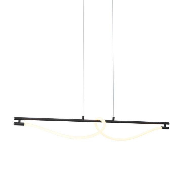 QAZQA Moderne hanglamp zwart incl. LED 3-staps dimbaar - Twirl