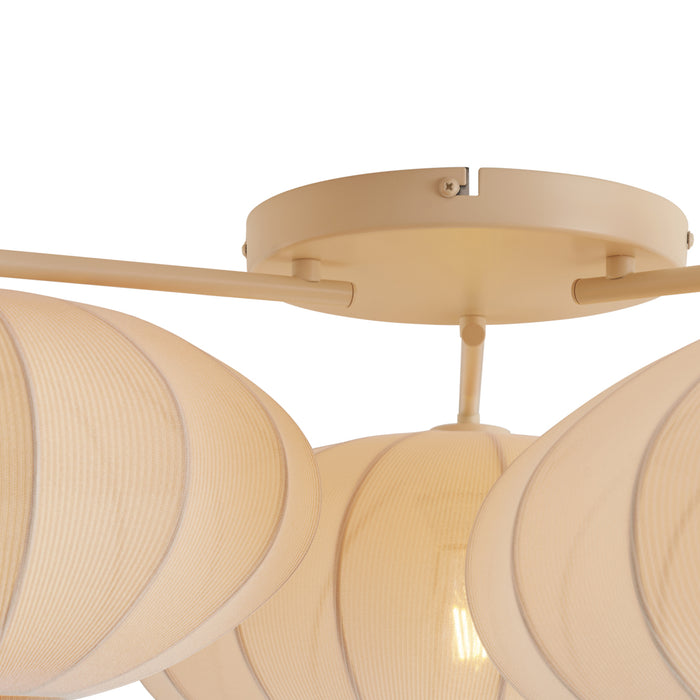 QAZQA Japandi plafondlamp beige 3-lichts - Multi Bida