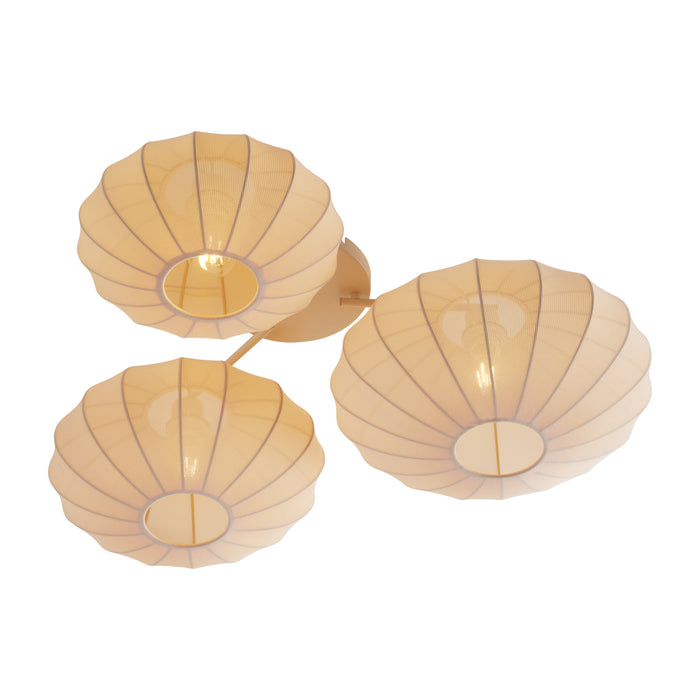 QAZQA Japandi plafondlamp beige 3-lichts - Multi Bida