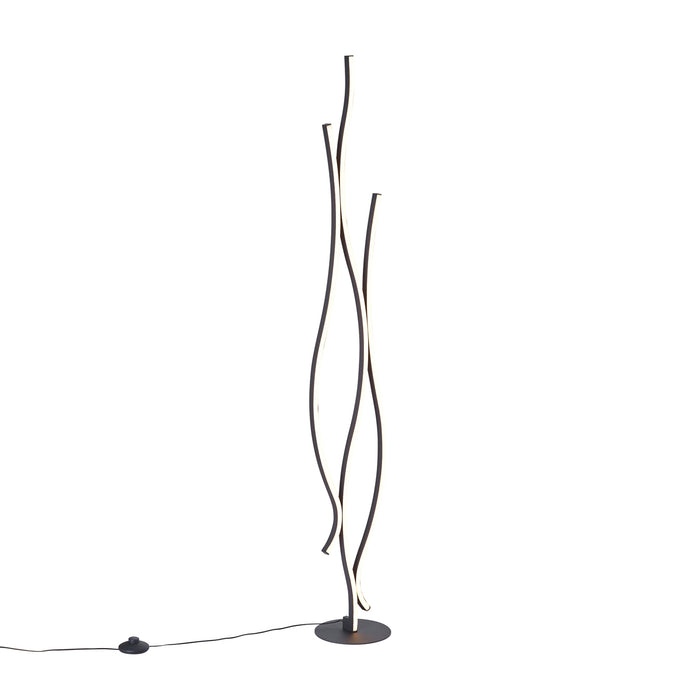 QAZQA Design vloerlamp zwart incl. LED dimbaar - Ying