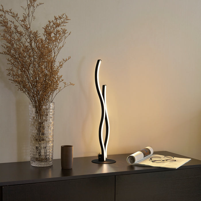 QAZQA Design tafellamp zwart incl. LED dimbaar - Ying
