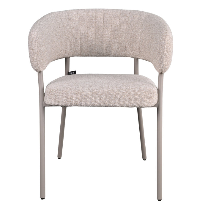 DÉJA Living - Eetkamerstoel Beige Stof - Malilla - Set van 2