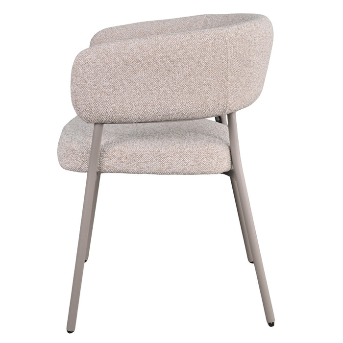 DÉJA Living - Eetkamerstoel Beige Stof - Malilla - Set van 2