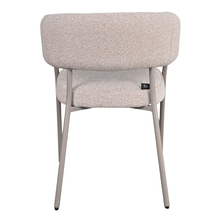 DÉJA Living - Eetkamerstoel Beige Stof - Malilla - Set van 2