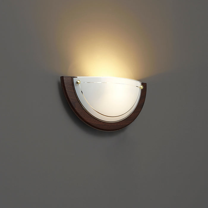 QAZQA Klassieke wandlamp rood met wit glas - Mesiac