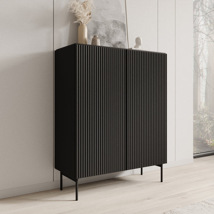 Meubella - Marajo - Dressoir - Zwart - 99 cm