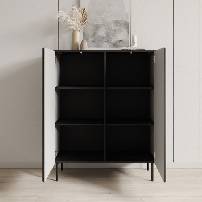 Meubella - Marajo - Dressoir - Zwart - 99 cm