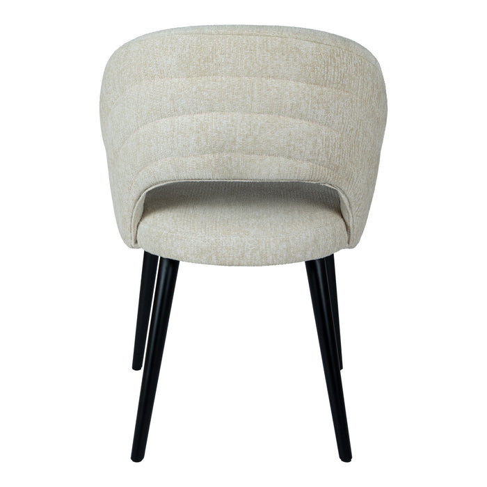 PTMD Abierto Cream Nanci Fabric Dining Chair