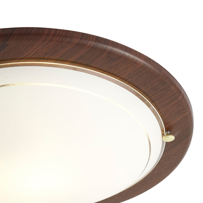 QAZQA Klassieke plafonnière rood met wit glas - Mesiac