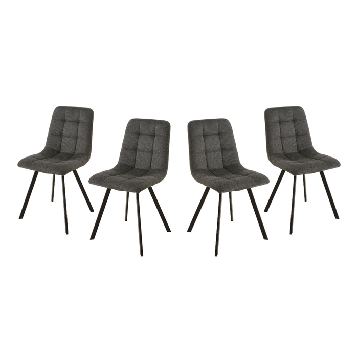 Calicosy - CHILI Set van 4 gestoffeerde stoelen - H87 cm