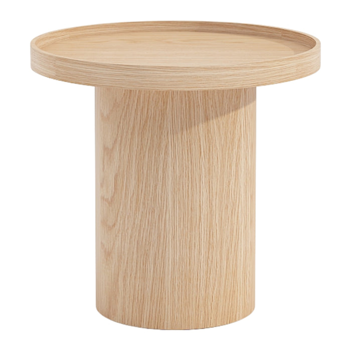 by fonQ Brik Bijzettafel Ø 50 cm - Eiken