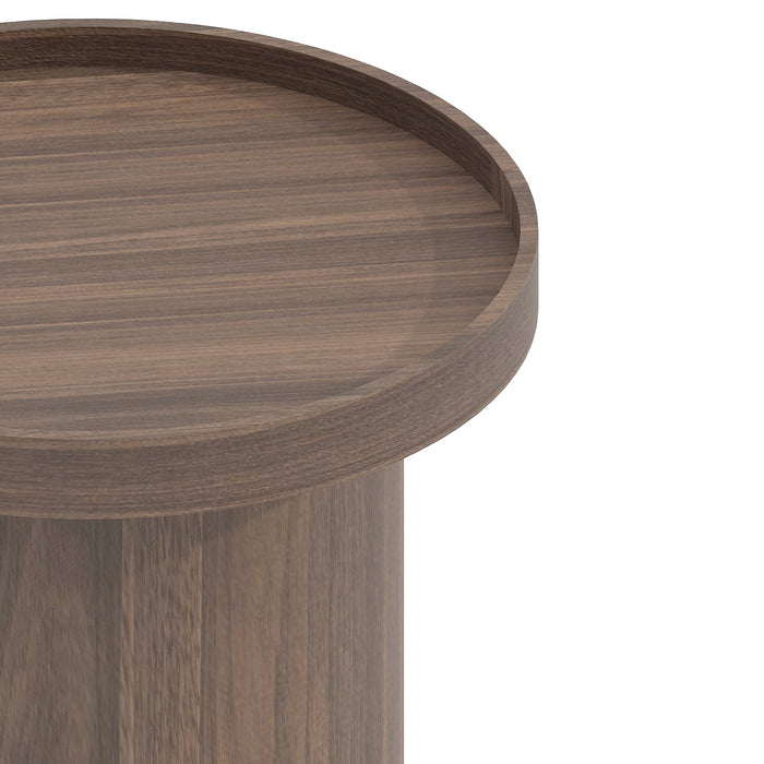 by fonQ Brik Bijzettafel Ø 40 cm - Walnoot