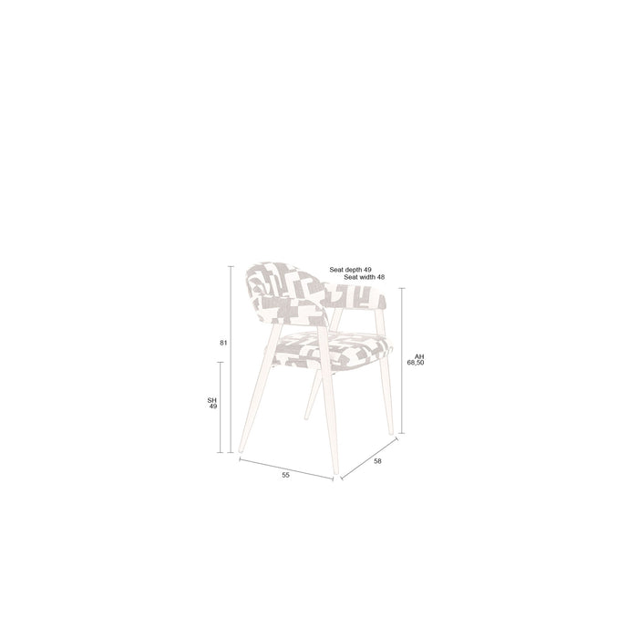 Dutchbone Miyo Eetkamerstoelen - Set van 2 - Zwart