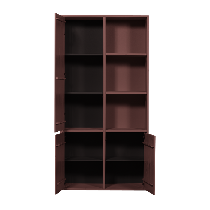 WOOOD Merel opbergkast - Grenen - Bordeauxrood - 100x200x44