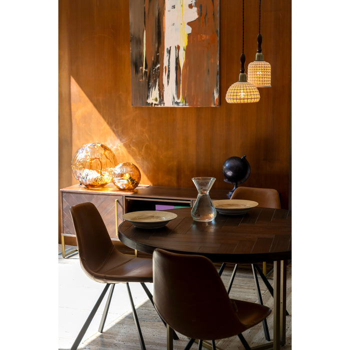 Dutchbone Franky Eetkamerstoelen Bruin - Set van 2