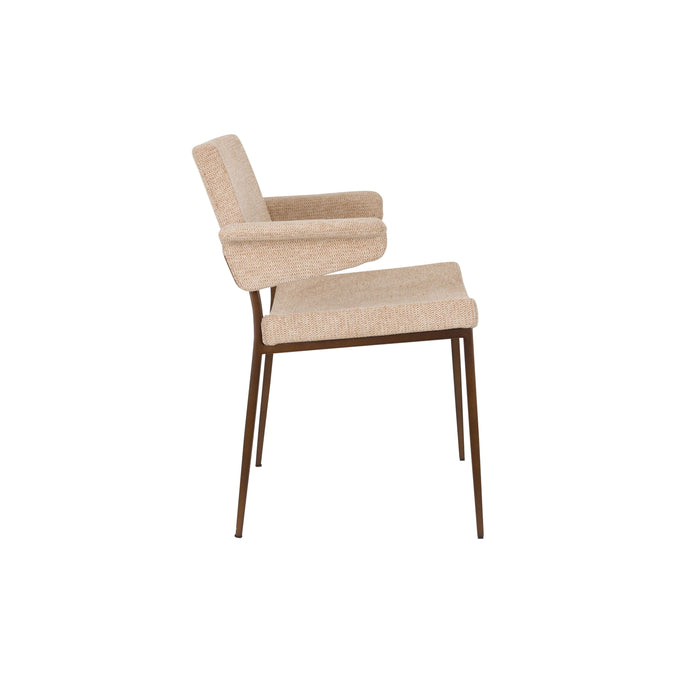 Dutchbone Portland Eetkamerstoelen met leuning Beige - Set van 2