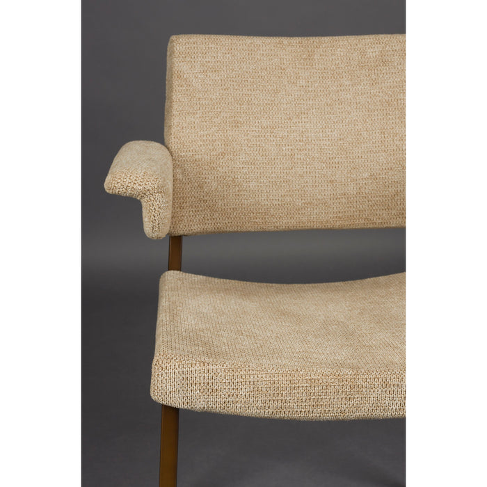 Dutchbone Portland Eetkamerstoelen met leuning Beige - Set van 2