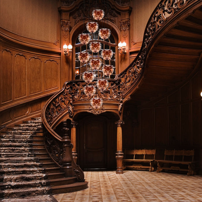 Umage Silvia Medium hanglamp Ø50 wit snoer, messing