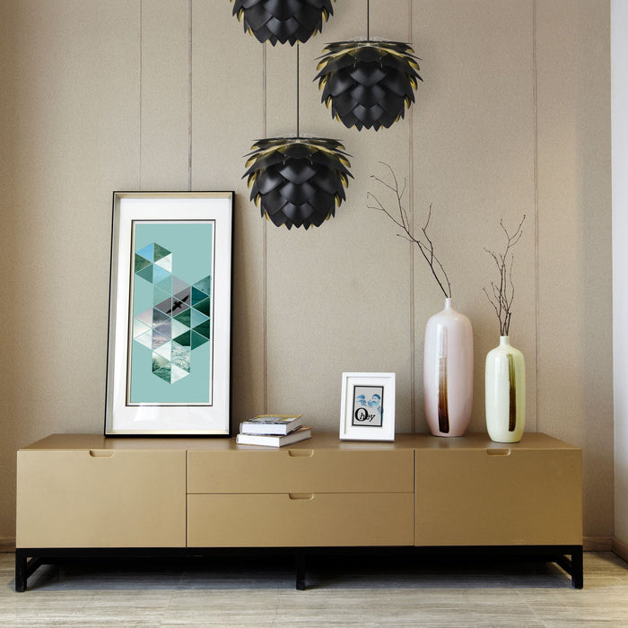 Umage Silvia Mini hanglamp Ø32 wit snoer, messing