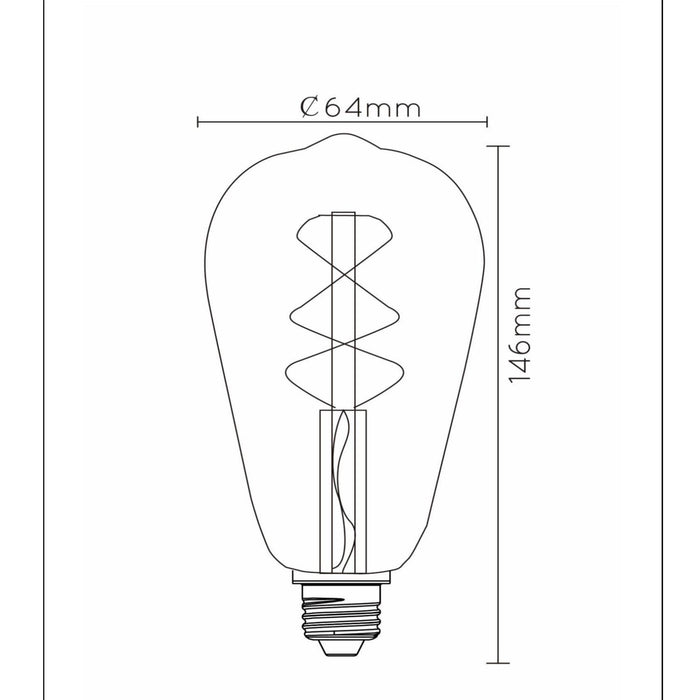 Lucide ST64 Filament lamp - Transparant (set van 2)