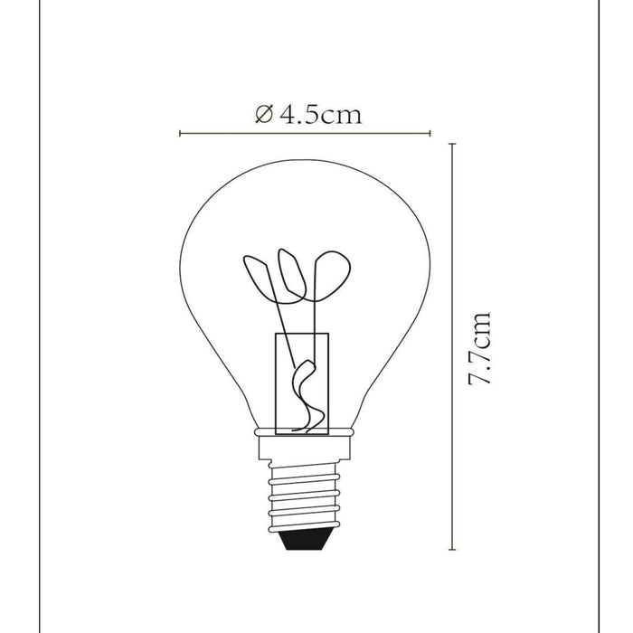 Lucide P45 Filament lamp - Transparant (set van 2)