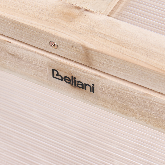 Beliani - ARANOVA - Balkonkas - Lichtbruin - Dennenhout