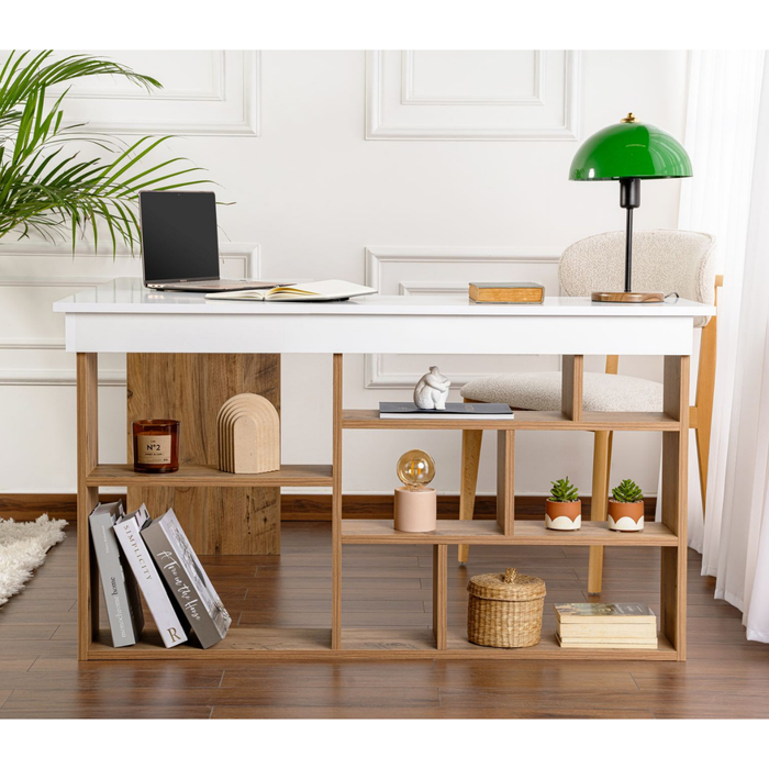 Calicosy - Hoekbureau met opbergruimte VESPER - H72 cm