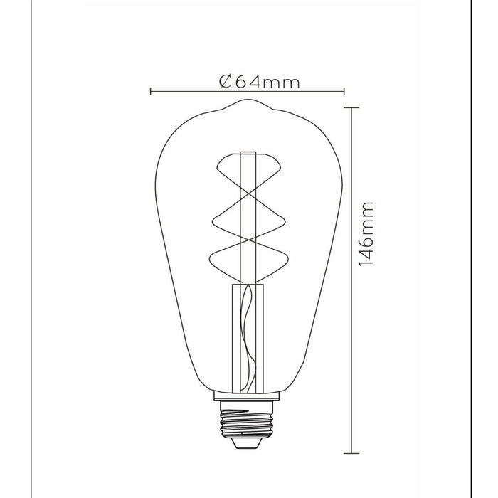 Lucide ST64 Filament lamp - Amber (set van 3)