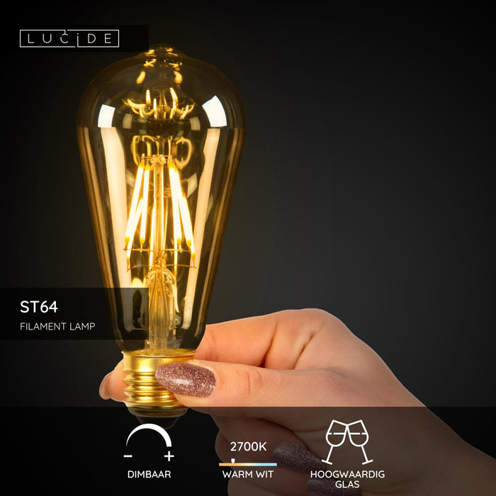 Lucide ST64 Filament lamp - Amber (set van 4)