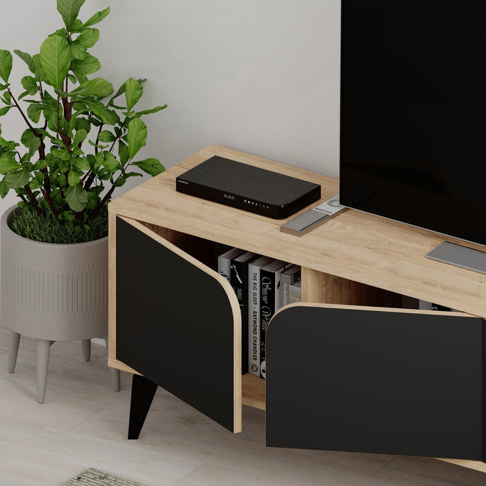 Calicosy - FLORA Tv-meubel 4 deuren - H51 cm - Licht hout