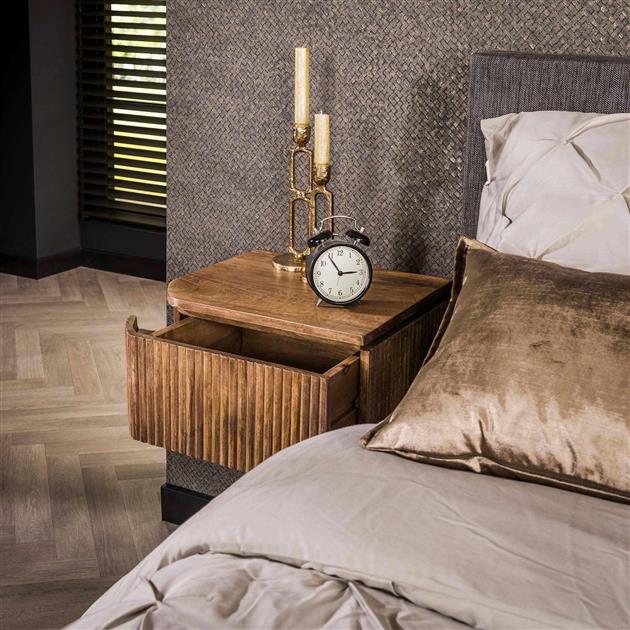 Hoyz Collection - Nachtkastje Wave Set-2 Afgerond - Massief Mangohout