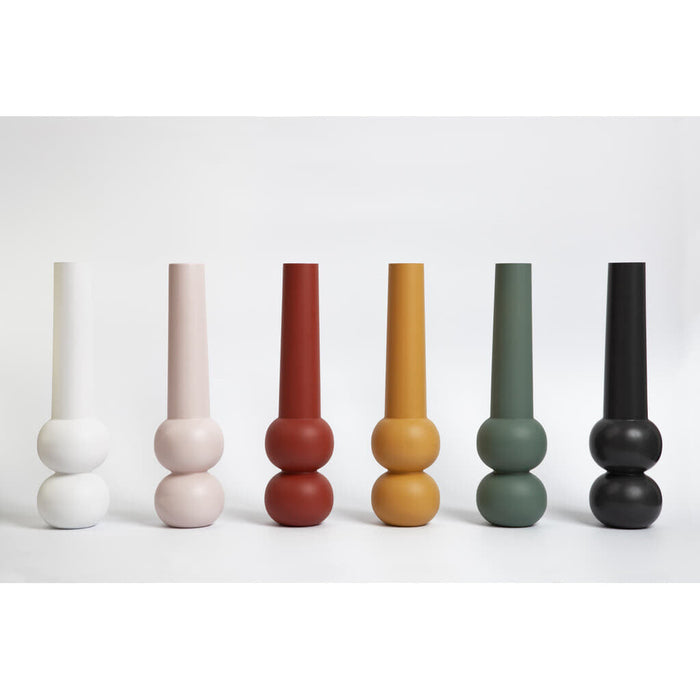 LEMON LILY Candleholder cone high - Charcoal