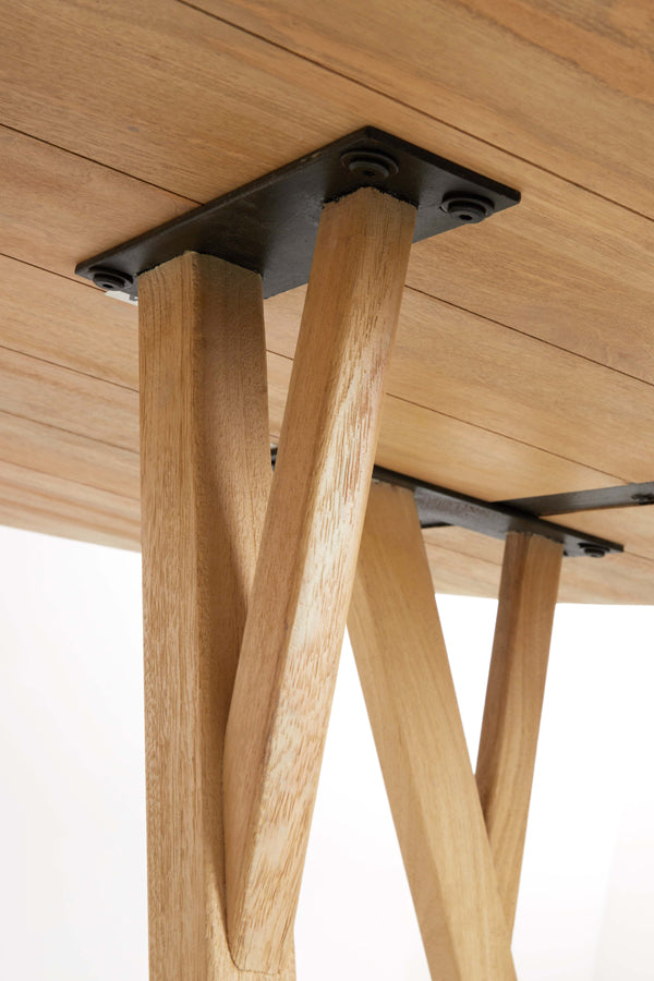 Light & Living - Eettafel QUENZA - Ø140x76cm - Bruin