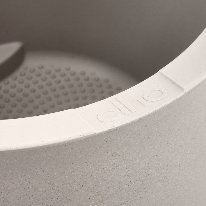 Elho June Split Low 46 - Linnen wit - Ø 46 x H 42 cm - Binnen en Buiten - 100% gerecycled kunststof