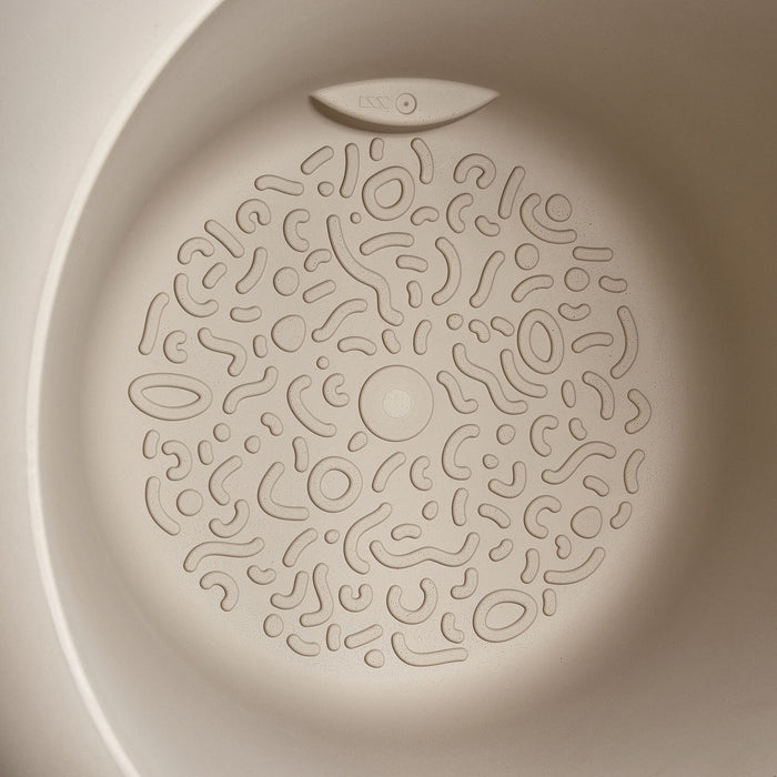 Elho Amber Roll Low 60 - Balanced beige - Ø 60 x H 46 cm - Binnen en Buiten - 100% gerecycled kunststof