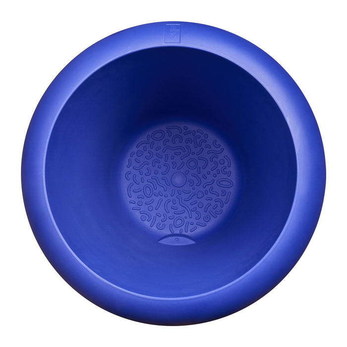 Elho Amber Roll Low 60 - Royal blue - Ø 60 x H 46 cm - Binnen en Buiten - 100% gerecycled kunststof
