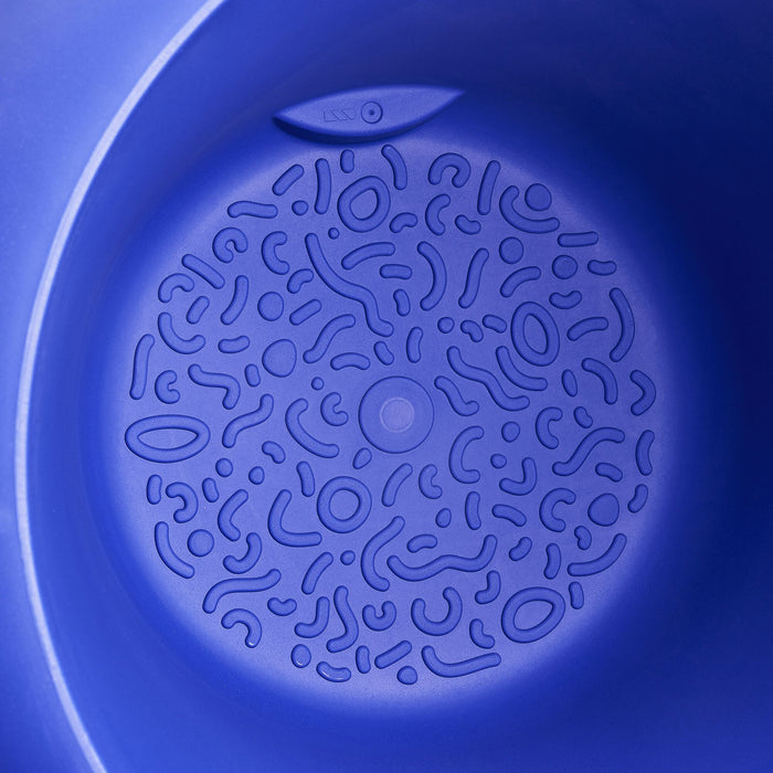 Elho Amber Roll Low 60 - Royal blue - Ø 60 x H 46 cm - Binnen en Buiten - 100% gerecycled kunststof