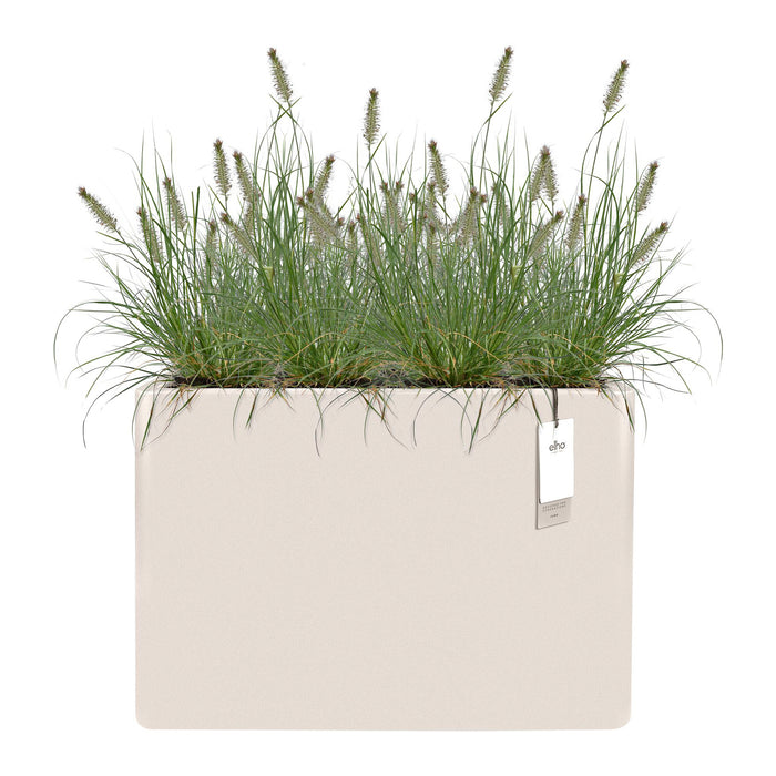 Elho June Brick Divider 80 - Linnen wit - L 79 x B x H 59 cm - Binnen en Buiten - 100% gerecycled kunststof