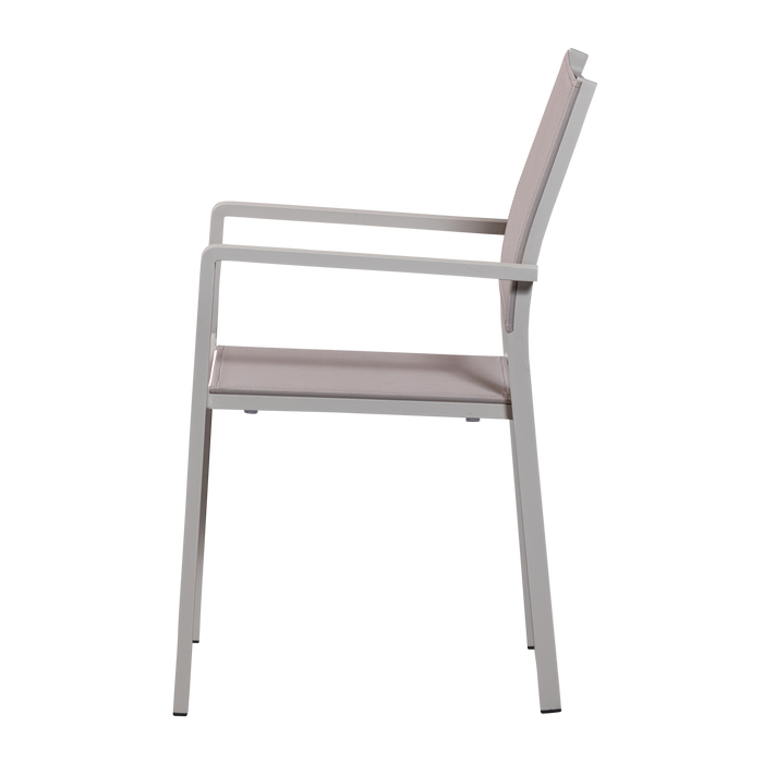 WOOOD Fowl Tuinstoel - Aluminium|Textileen - Zand - Set van 2