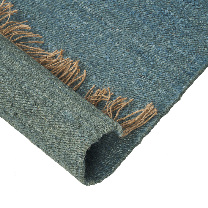Beliani - LUNIA - Jute vloerkleed - Turquoise - 160 x 230 cm - Jute