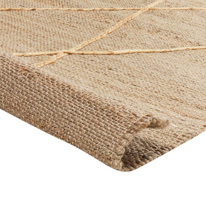Beliani - YUVACIK - Laagpolig vloerkleed - Beige - 80 x 300 cm - Jute