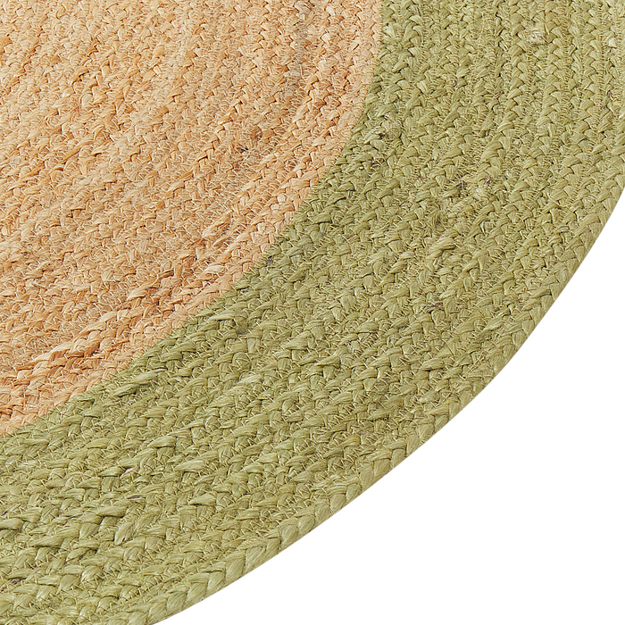 Beliani - YAYALAR - Laagpolig vloerkleed - Lichtgroen - 140 cm - Jute