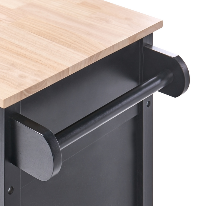 Beliani - GENOA - Keukentrolley - Zwart - MDF