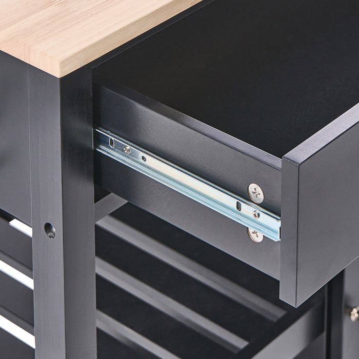 Beliani - GENOA - Keukentrolley - Zwart - MDF