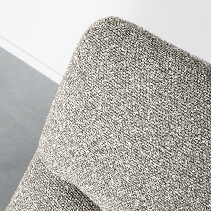 LABEL51 - Draaifauteuil Calix - Mushroom Royal Boucle - Zwart Metaal