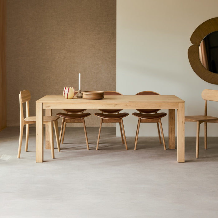 Tikamoon - Uitschuifbare tafel in massief eikenhout 180x90 Eden