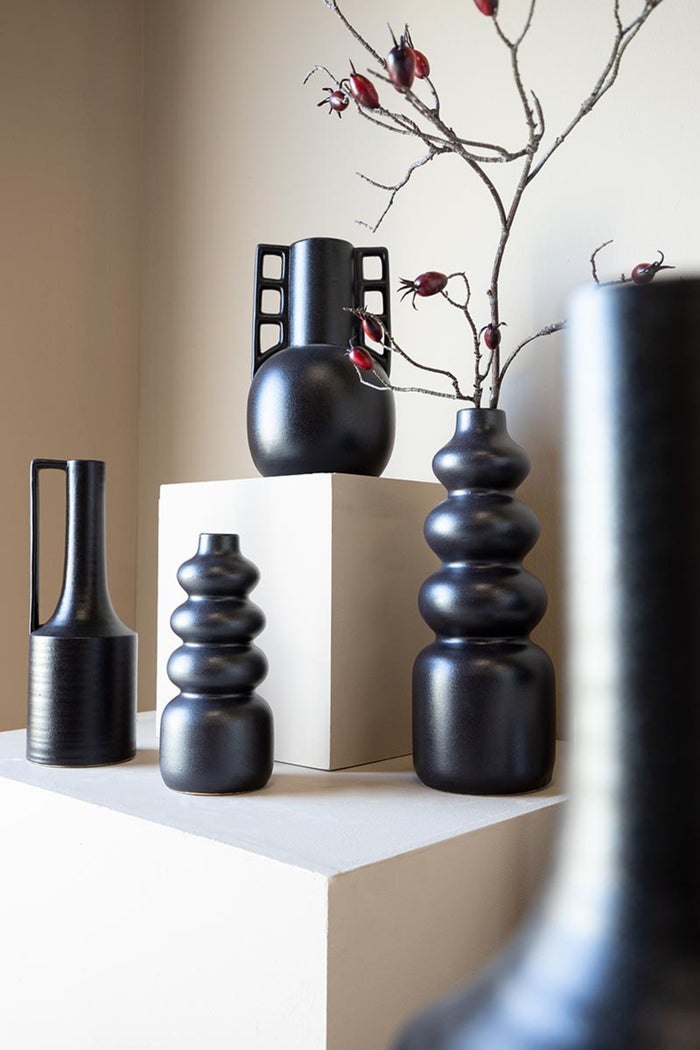 PTMD - Vaas Trina - Zwart - 13.5x13.5x32.5cm